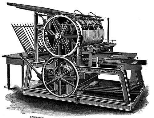 نخستین دستگاه چاپ توسط یوهانس گوتنبرگ ساخته شد